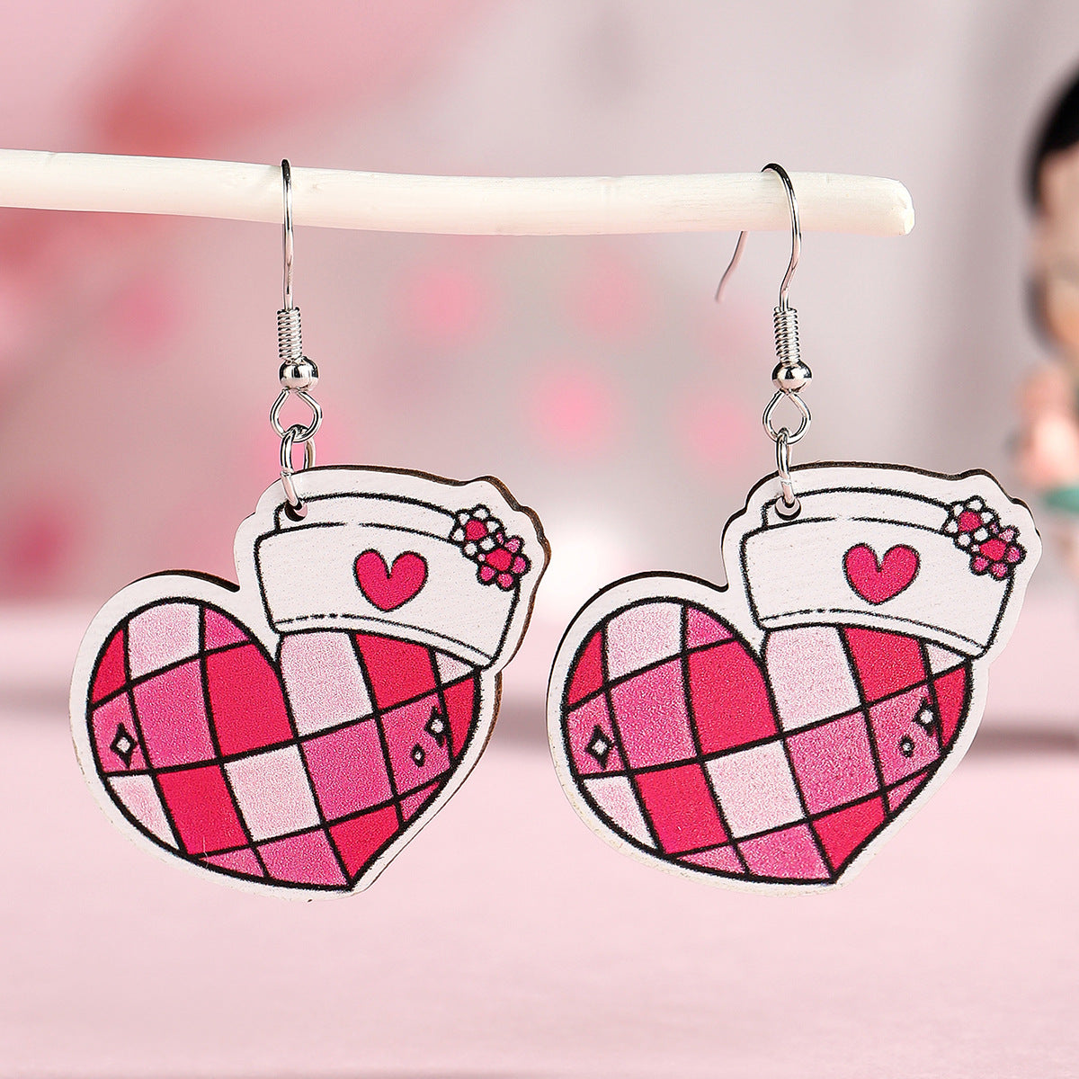 Wholesale  Nurses Festival Wooden Earrings