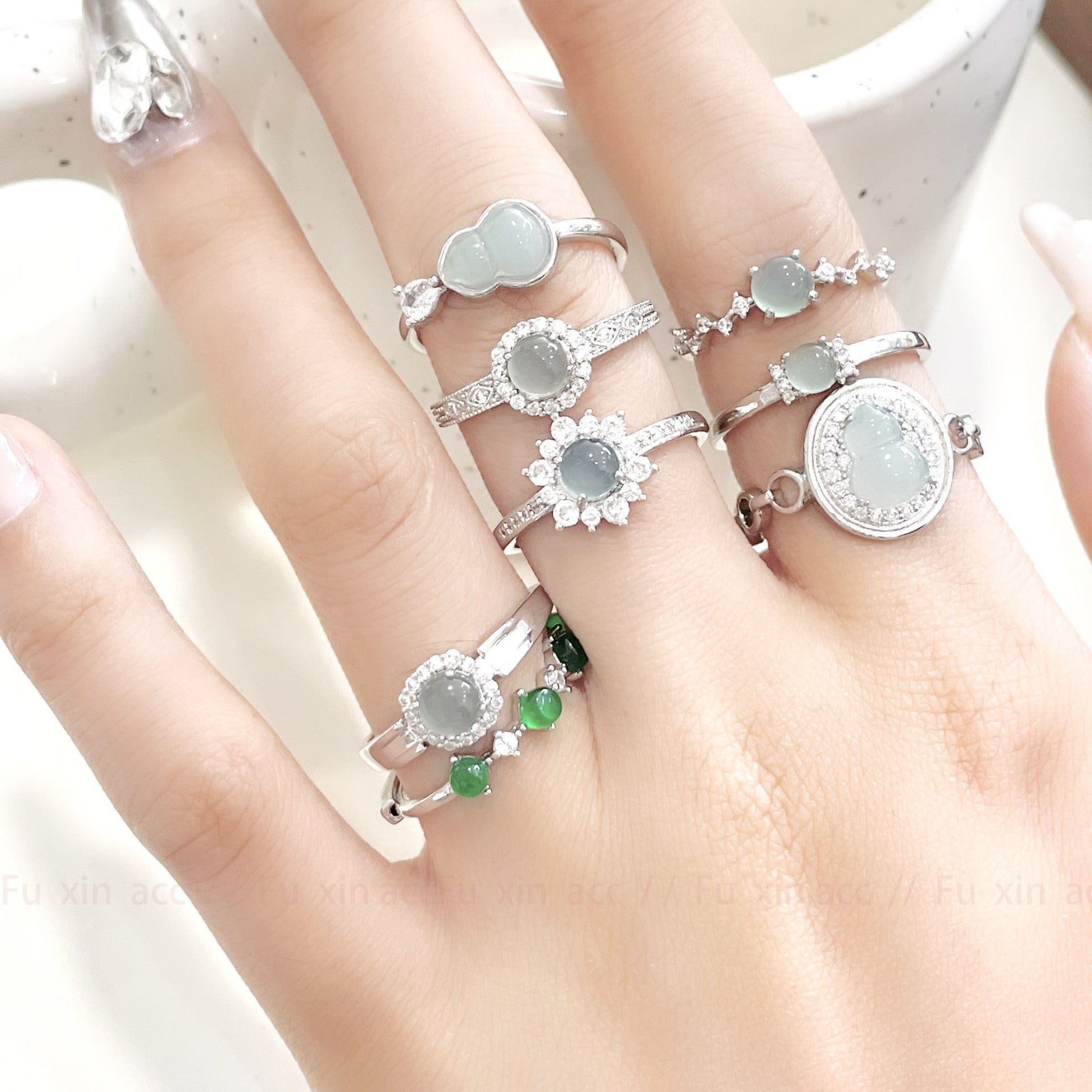 Wholesale  Bead Zircon Gourd Ring