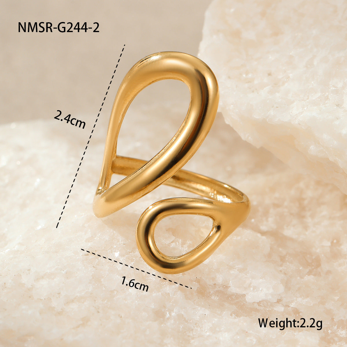 Wholesale  stainless steel ring 18k gold simple ring jewelry