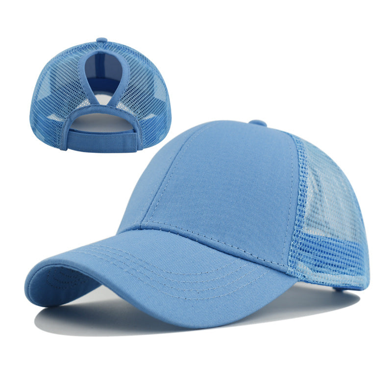 Wholesale Stylish Leopard Print Baseball Cap with Ponytail Hole,  Women' s Mesh Adjustable Hat