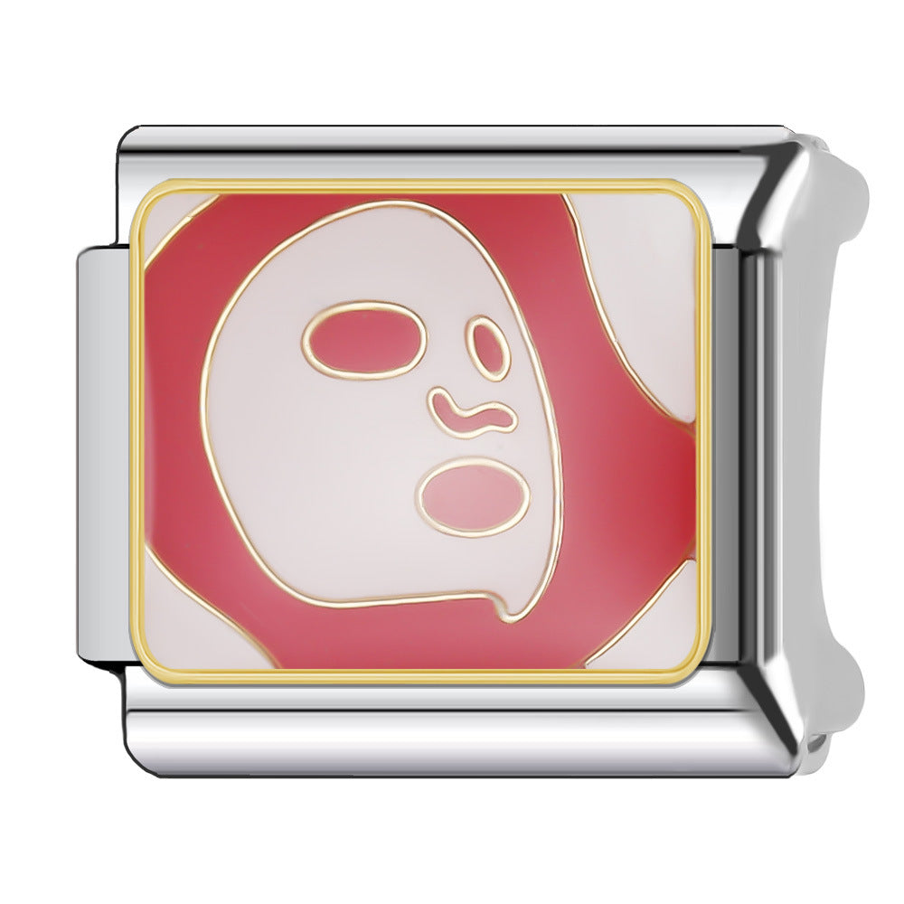 Wholesale Italian Charm Bracelet 9mm DIY Splicing Red Female Series Stainless Steel Composable Bracelet