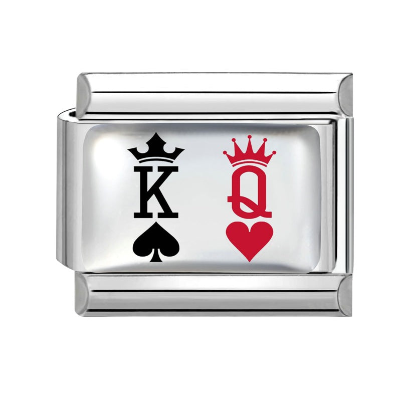 Wholesale Stainless Steel Poker Element DIY Modular Bracelet Accessory Jewelry Supply