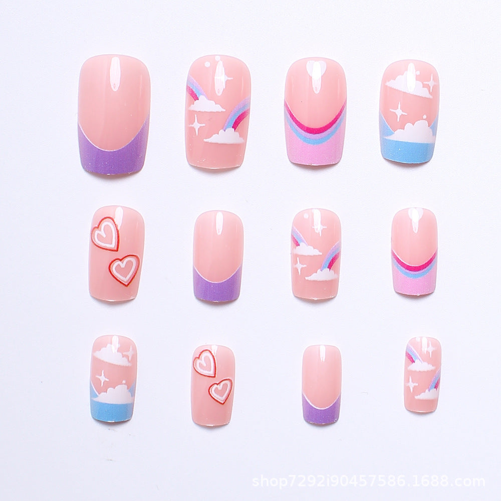 Wholesale 96 Pieces/box Press-on Nails Kits Nail Stickers ACC-NS-XingNai013