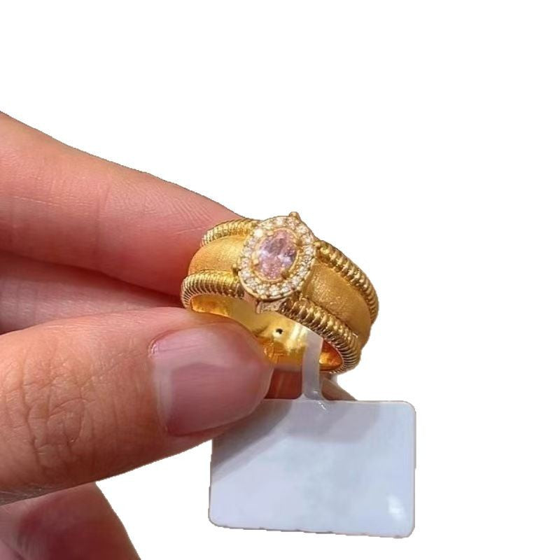 Wholesale  Light Luxury Retro  Diamond-Studded Ring