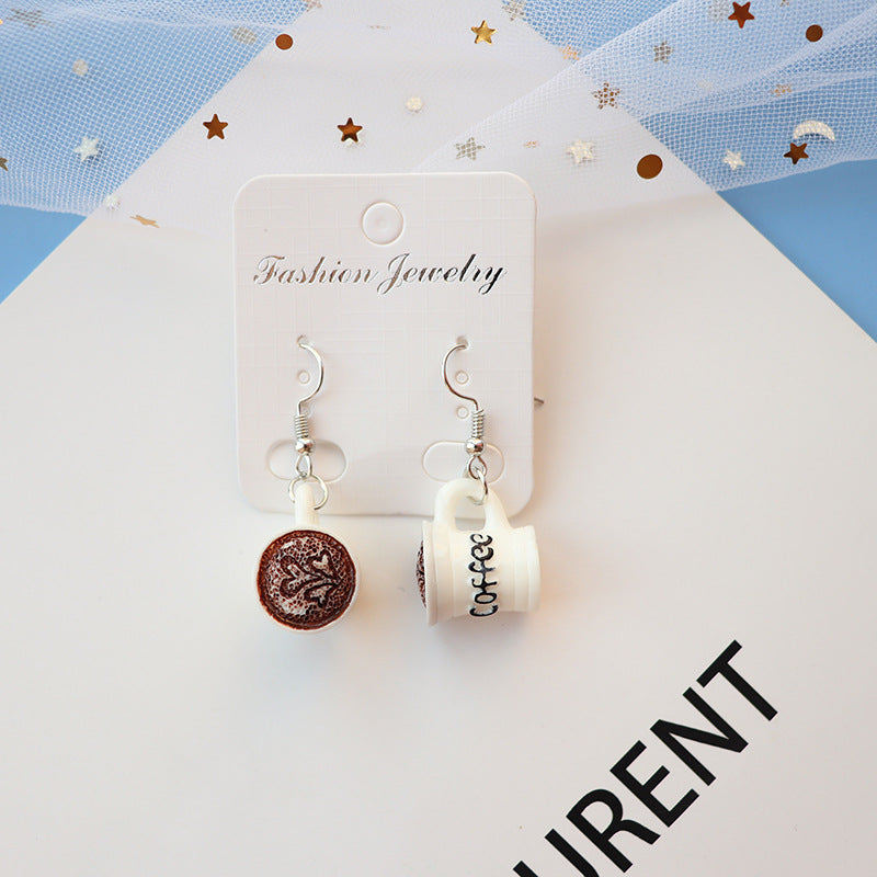 Wholesale  Stereo Coffee Cup Earrings