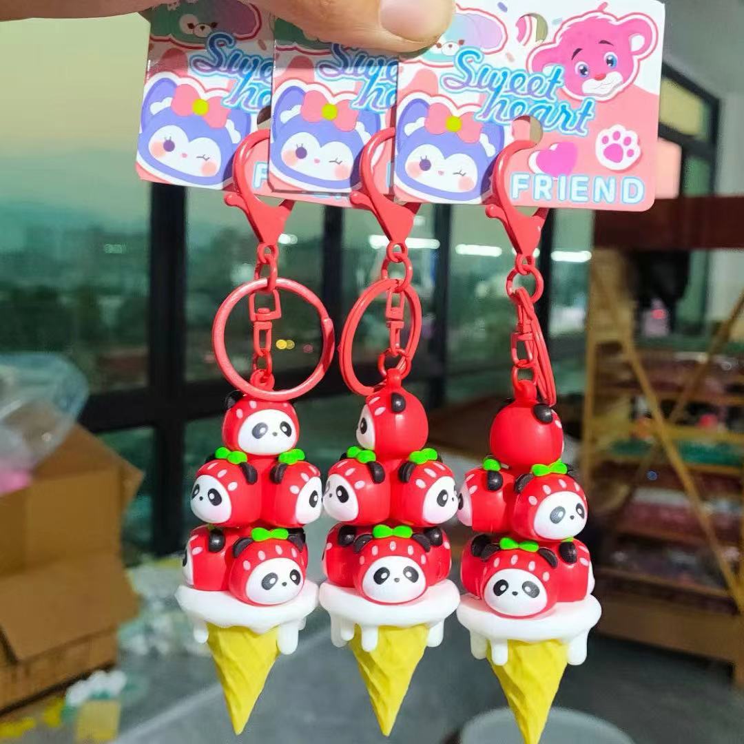 Wholesale Cartoon Pig Tower Cute Pet Monster Stacking Fun Keychain