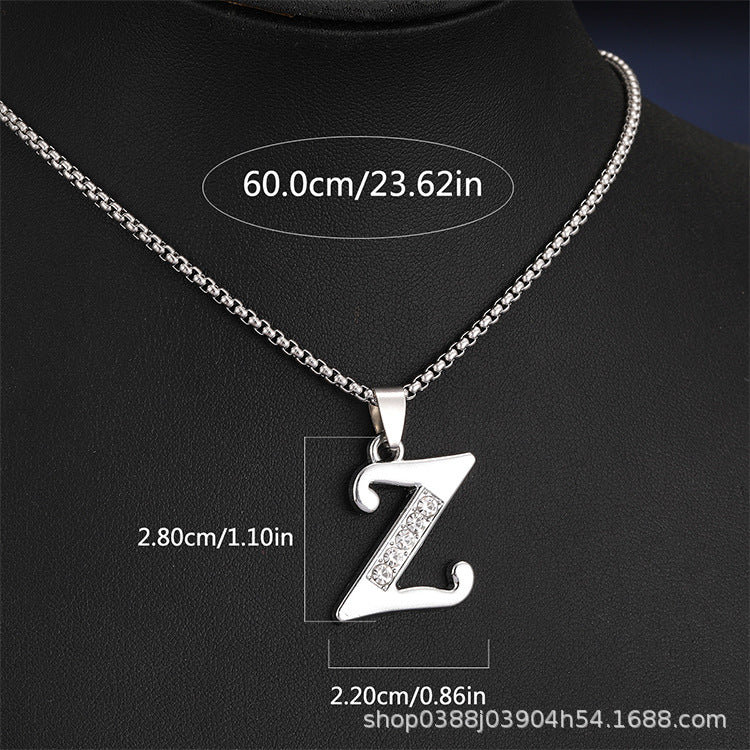 Wholesale  Titanium Steel English letter necklace
