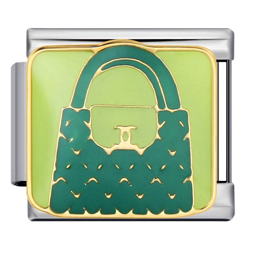 Wholesale Italian Charm Bracelet 9mm DIY Splicing Removable Exquisite Bag Stainless Steel Composable Bracelet