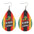Wholesale Juneteenth Double Sided PU Leather Earrings