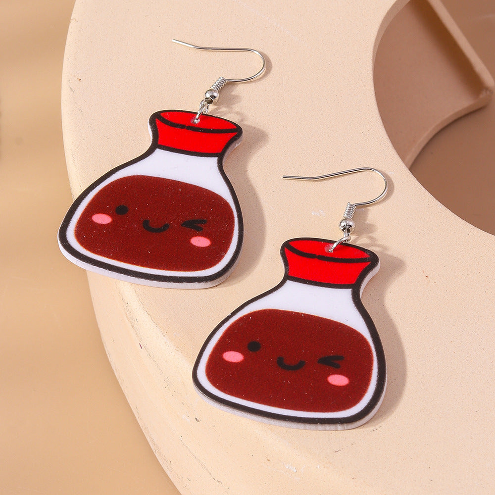 Wholesale Coke beer ear hook earrings