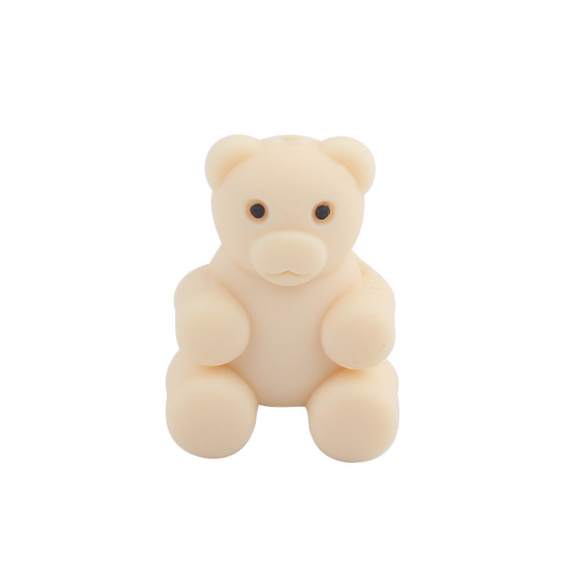 Wholesale Cartoon Cute Cartoon Silicone Bear Series Focal Beads DIY Bead Accessories