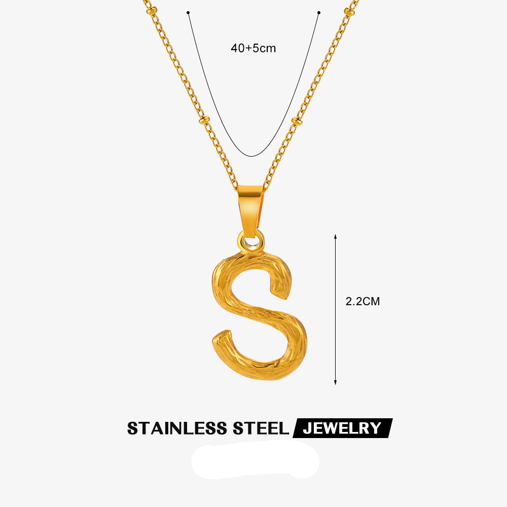 Wholesale Stainless Steel Fashion 26 Letter Necklace