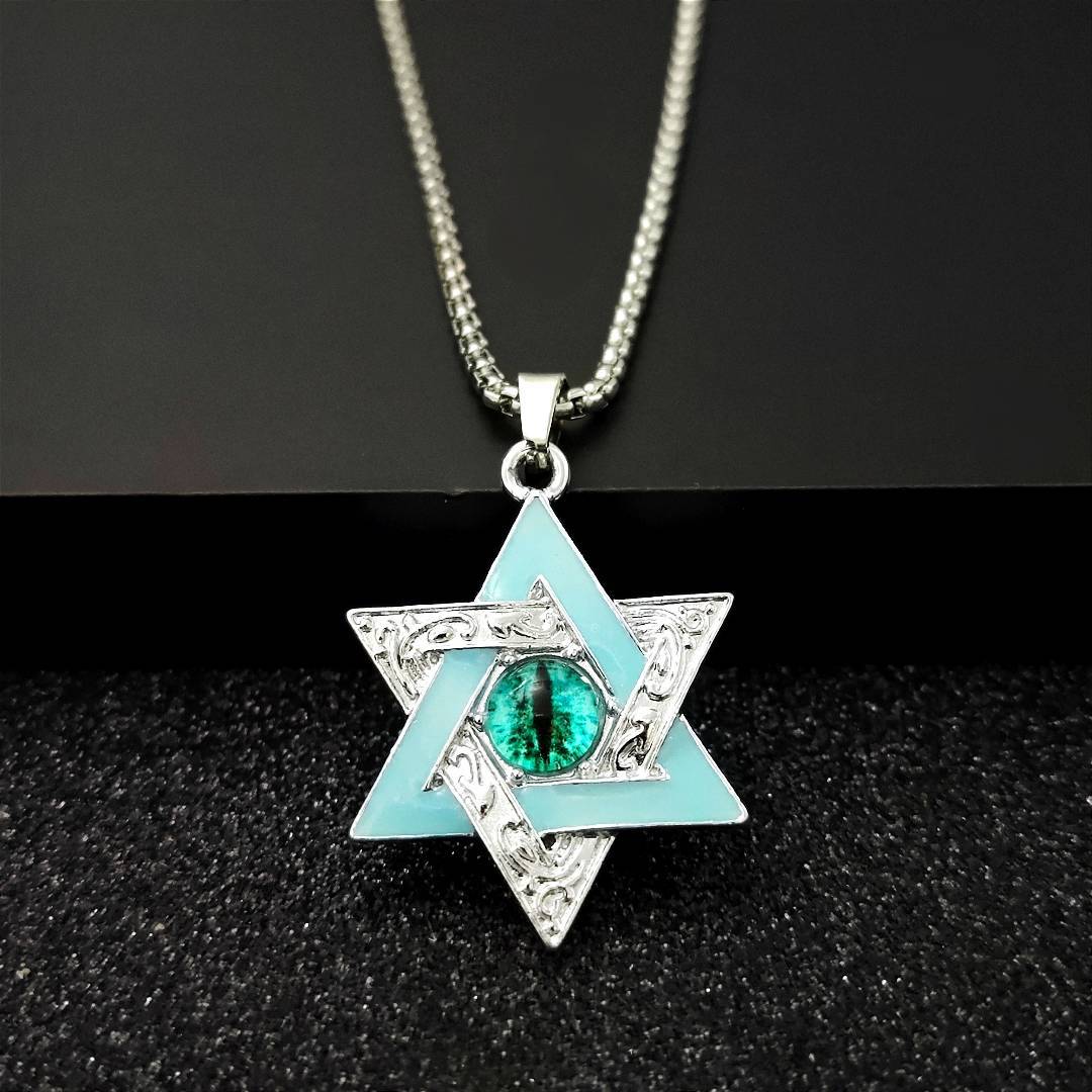 Wholesale Luminous Hexagram Devil Eye Pendant