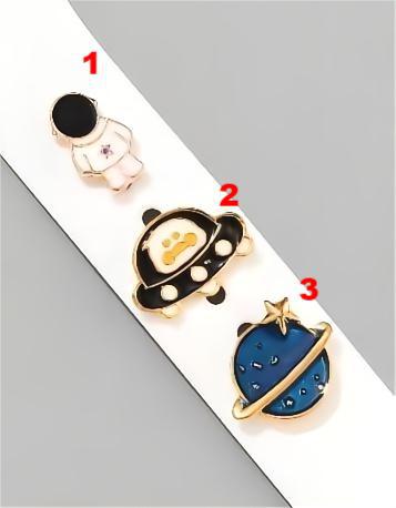 Wholesale Astronaut Bear Decorative Cartoon Pins Suitable for Smartwatch Silicone Strap Accessories Factory In-Stock Dropshipping