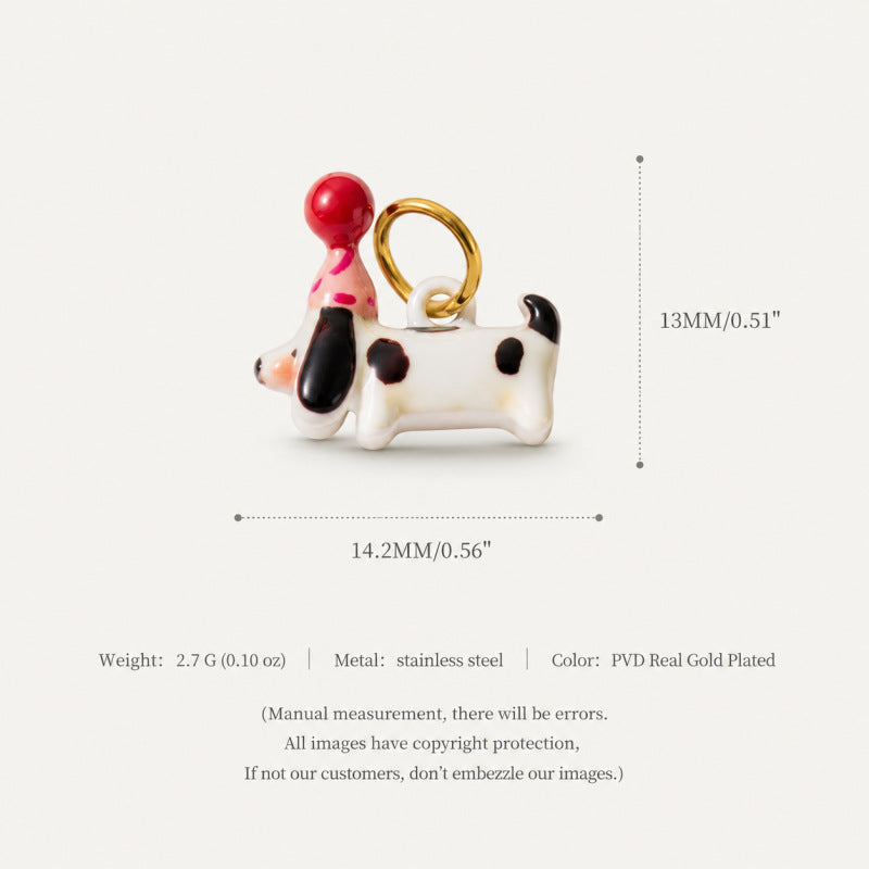 Wholesale Cute Cat Pendant Stainless Steel 18K Gold Plated DIY Jewelry Making Fashion Accessory Boutique Resale