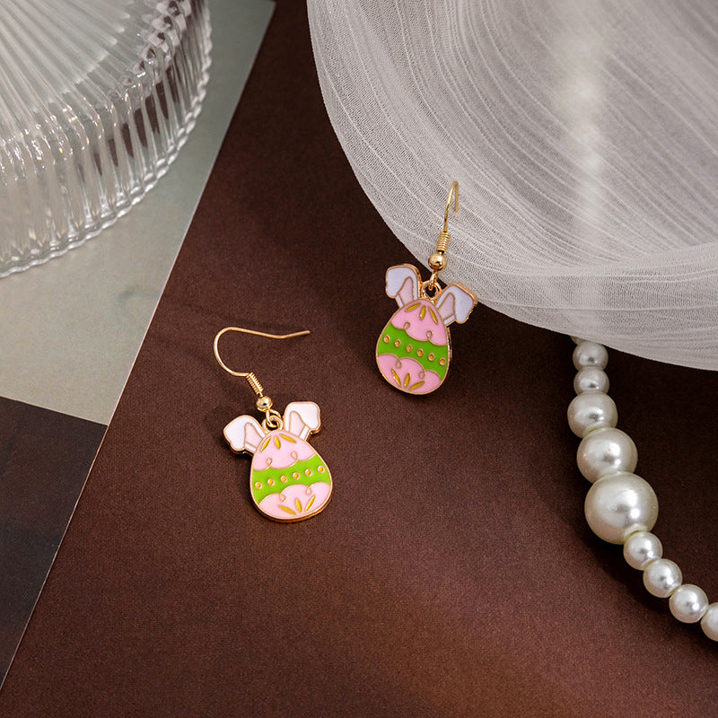 Wholesale Easter Bunny Alloy Earrings