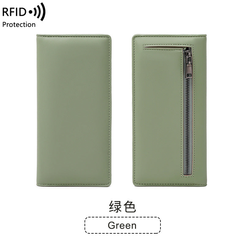 Wholesale solid color long wallet