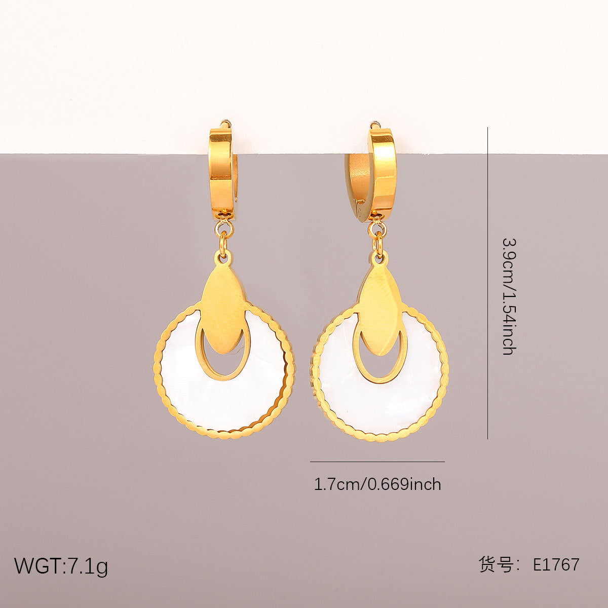 Wholesale Stainless steel flower and heart earrings