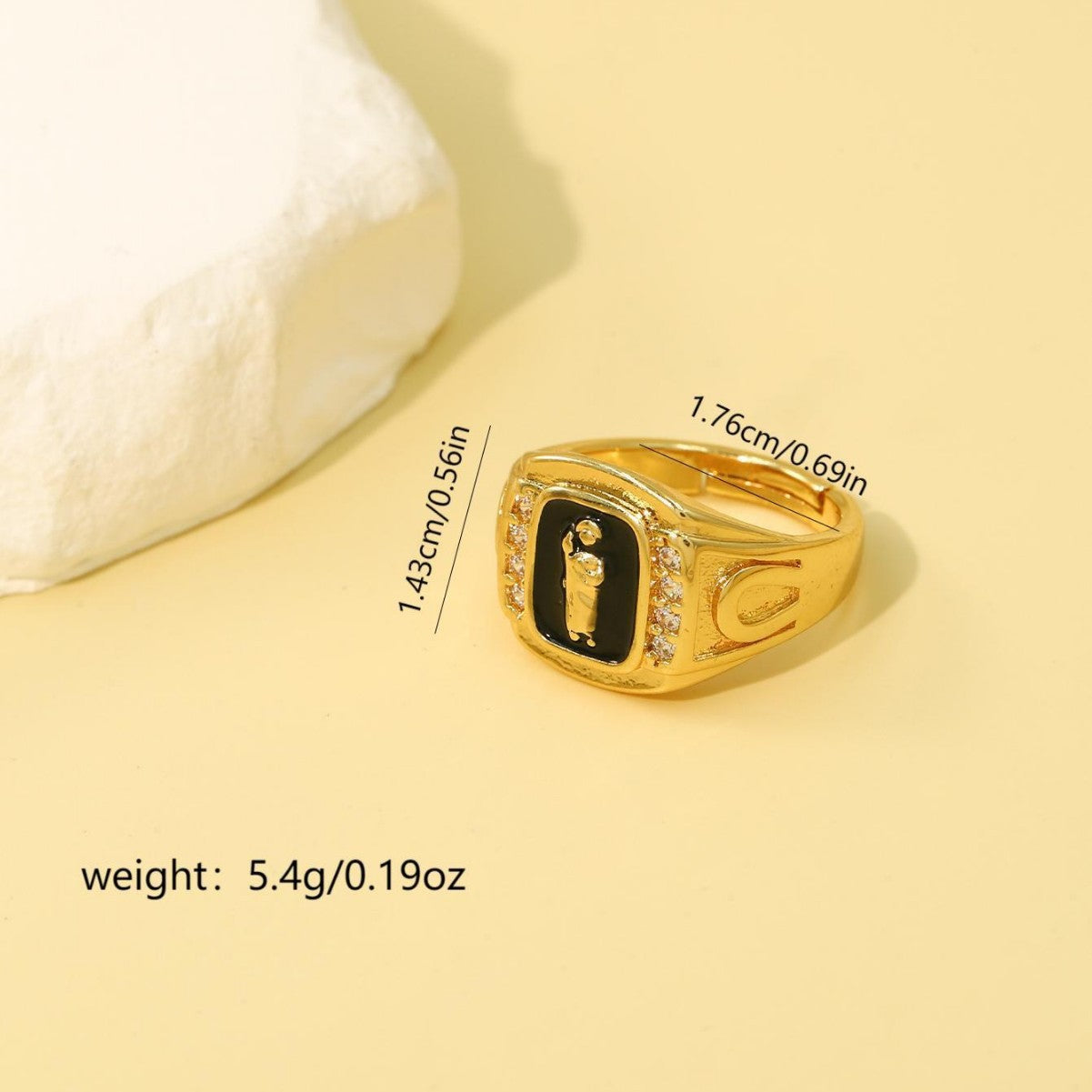 Wholesale Cross-Border Vintage Championship Ring Jordan Basketball Ring Men' s Stylish and Bold Copper Inlaid Zircon Hot-Selling