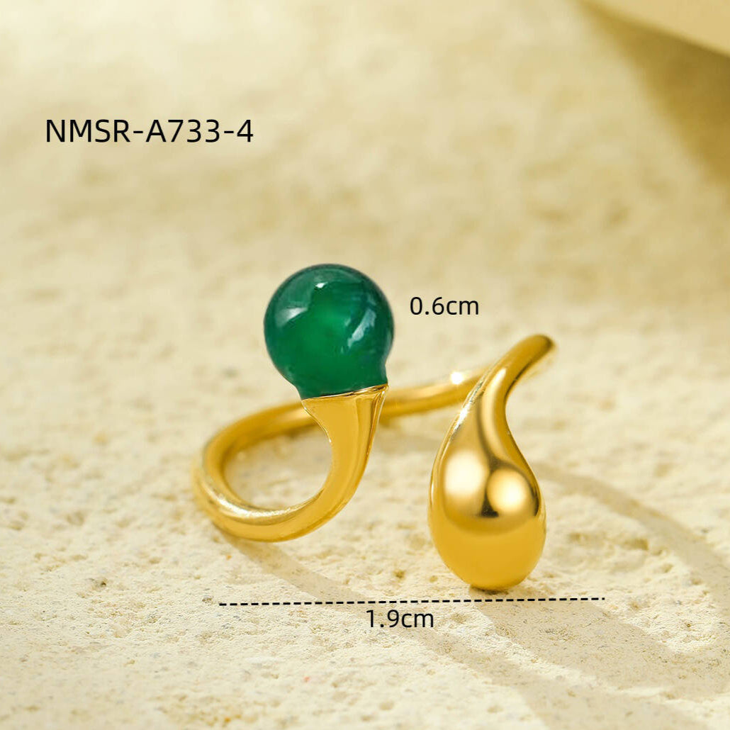 Wholesale  Stainless Steel Irregular Geometric Opening Ring