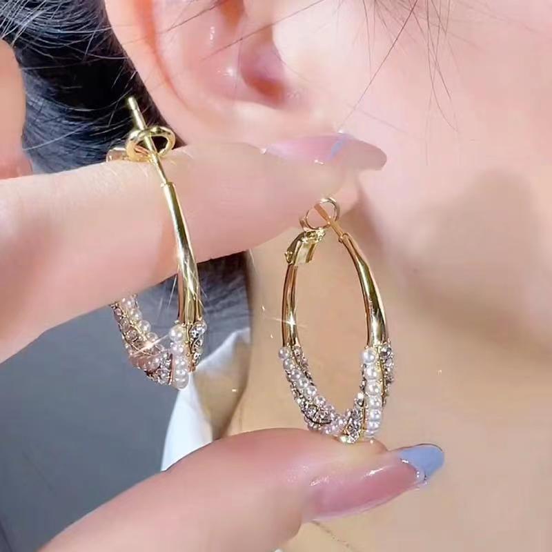 Wholesale Hoop Earrings Crystal Earrings ACC-ES-Yinhe004