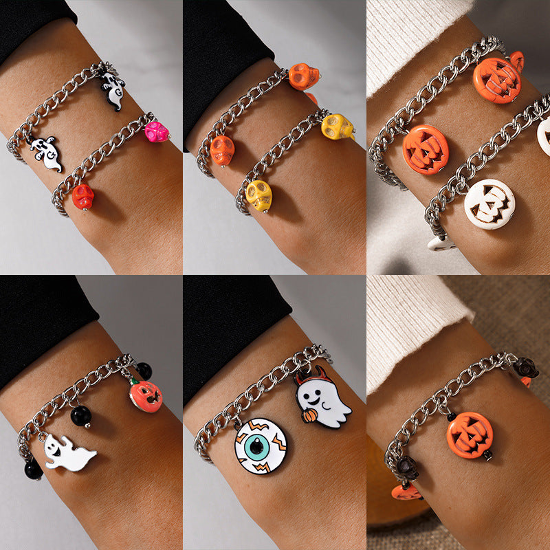 Wholesale  oil drop pumpkin anklet