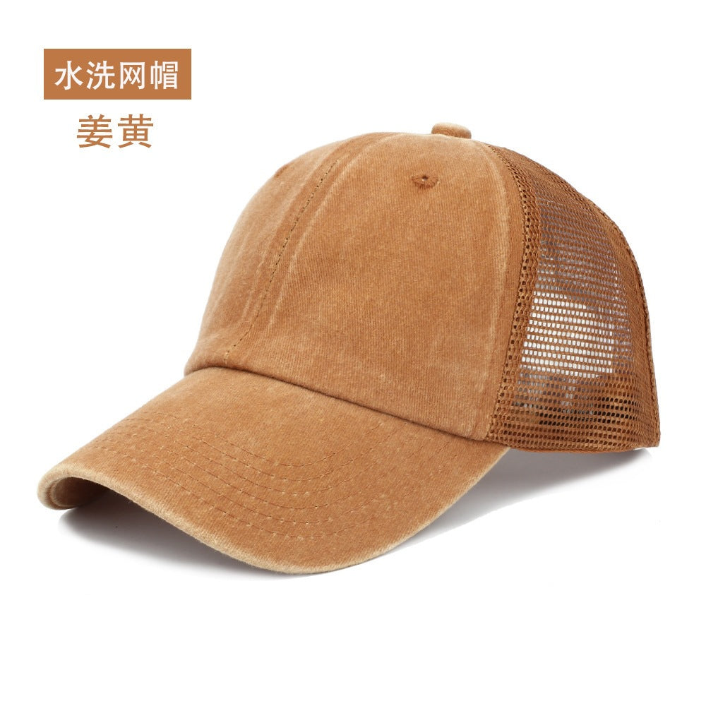 Wholesale Vintage Washed Cotton Breathable Mesh Sun Protection Baseball Cap Fashion Accessory Gift
