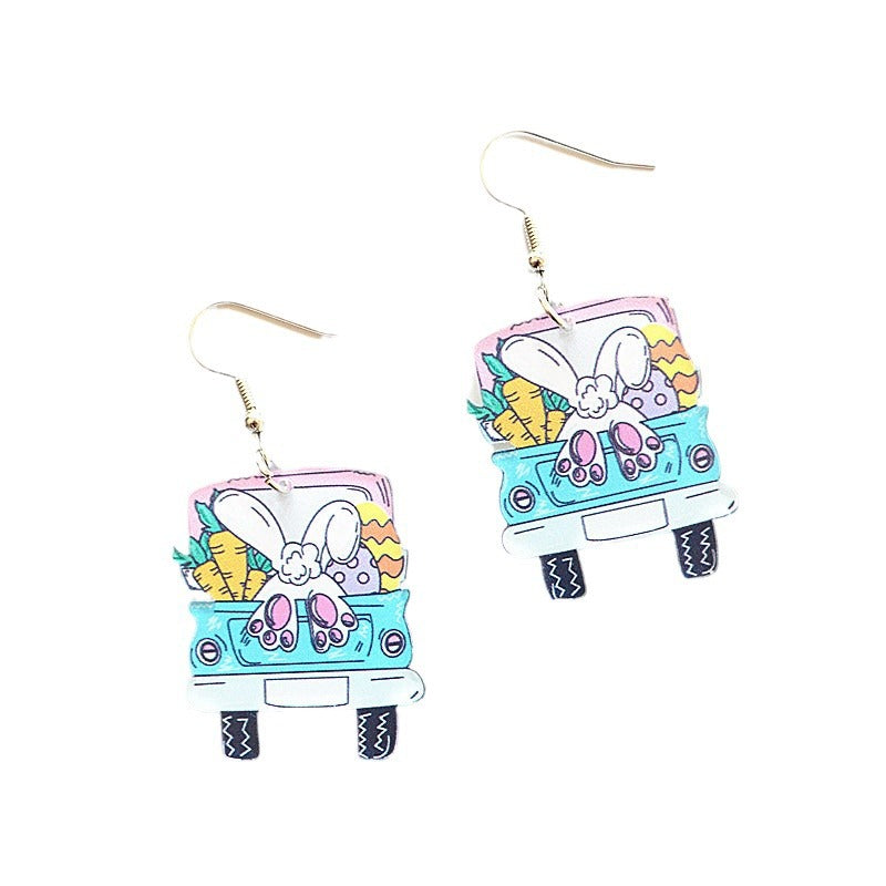 Wholesale Easter Cute Acrylic Print Earrings