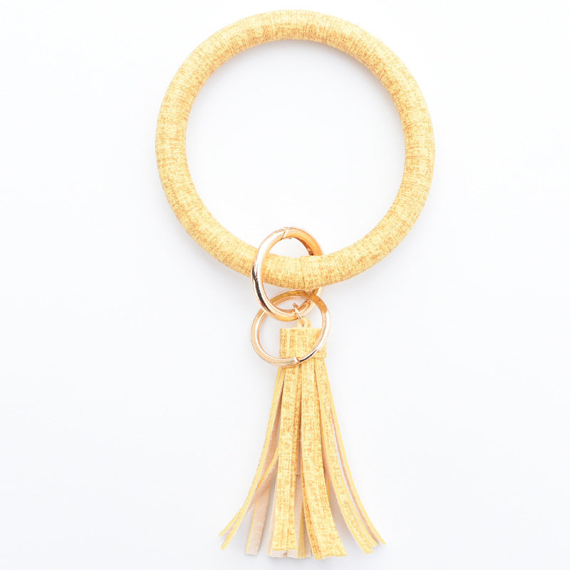 Wholesale Retro Geometric Leather Tassel Bracelet Keychain Chic Bag Charm And Jewelry Accessory For Wedding Gift