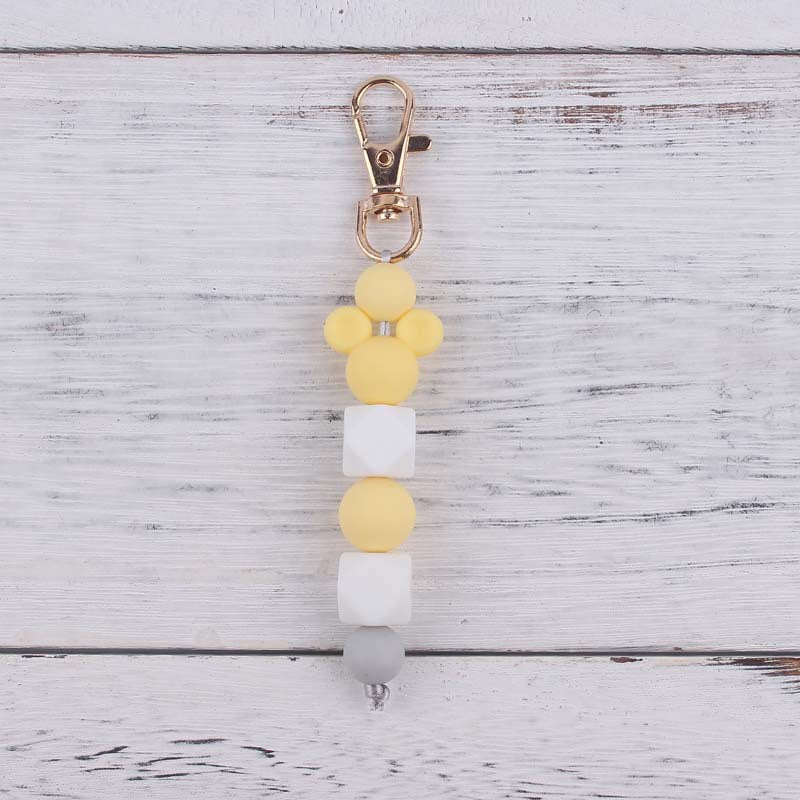 Wholesale Cartoon Animal Teething Bead Bracelet Buckle Keychains