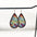 Wholesale teardrop shaped inlaid acrylic church color print earrings