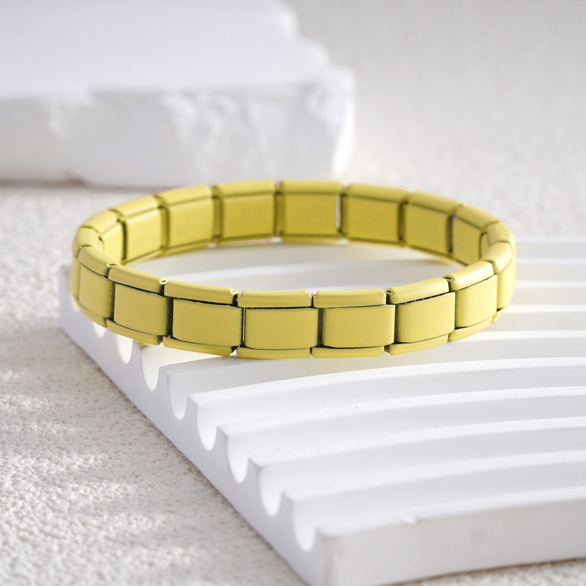 Wholesale Italian Charm Bracelet 9mm DIY Splicing Solid Color Stainless Steel Composable Bracelet