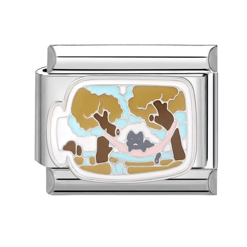 Wholesale  Italian Charm Bracelet 9mm DIY Splicing Removable Titanium Steel Cartoon Dripping Oil Composable Bracelet