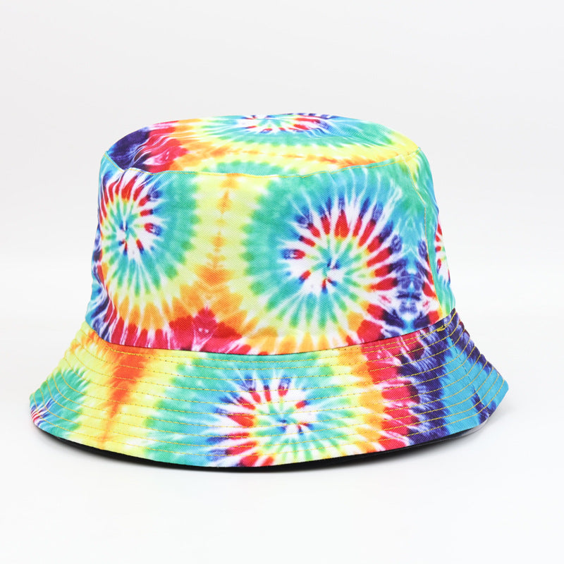Wholesale  Tie-dyed Double-sided Fisherman Hat Bucket Hat