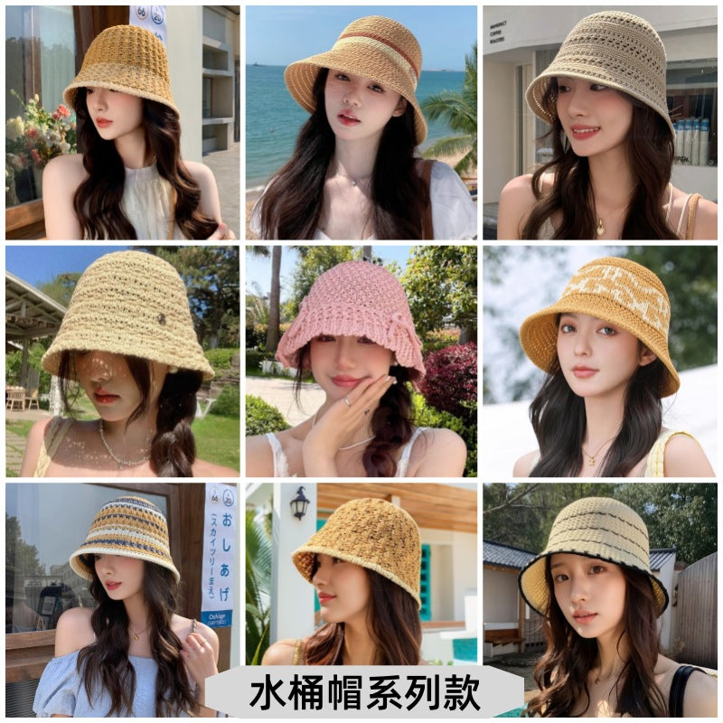 Wholesale Hollow Woven Fisherman Hat Bucket Hat