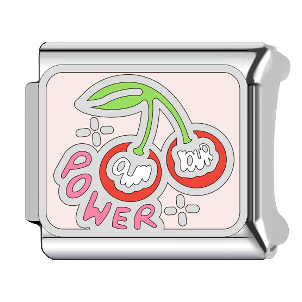 Wholesale    Italian Charm Bracelet 9mm DIY macaron-colored Creative Stainless Steel Composable Bracelet