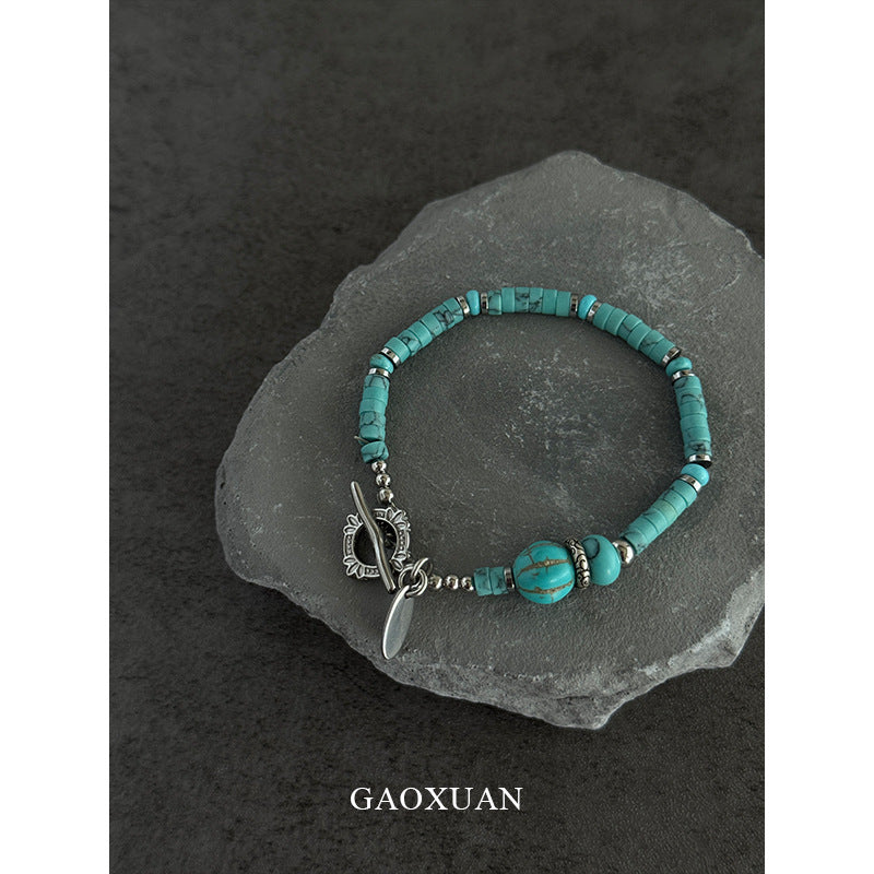 Wholesale Luxury Retro Ethnic Style Turquoise Beaded Bracelet