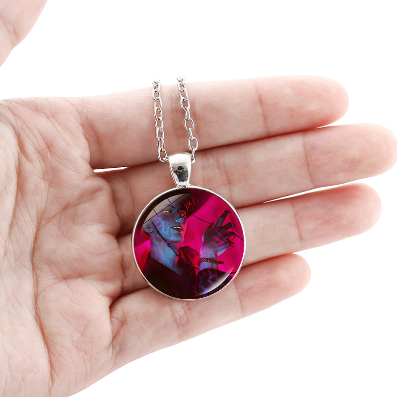 Wholesale kpop korean comic pendant sweater necklace