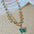Wholesale  Double Layer Stacked Blue Butterfly Necklace