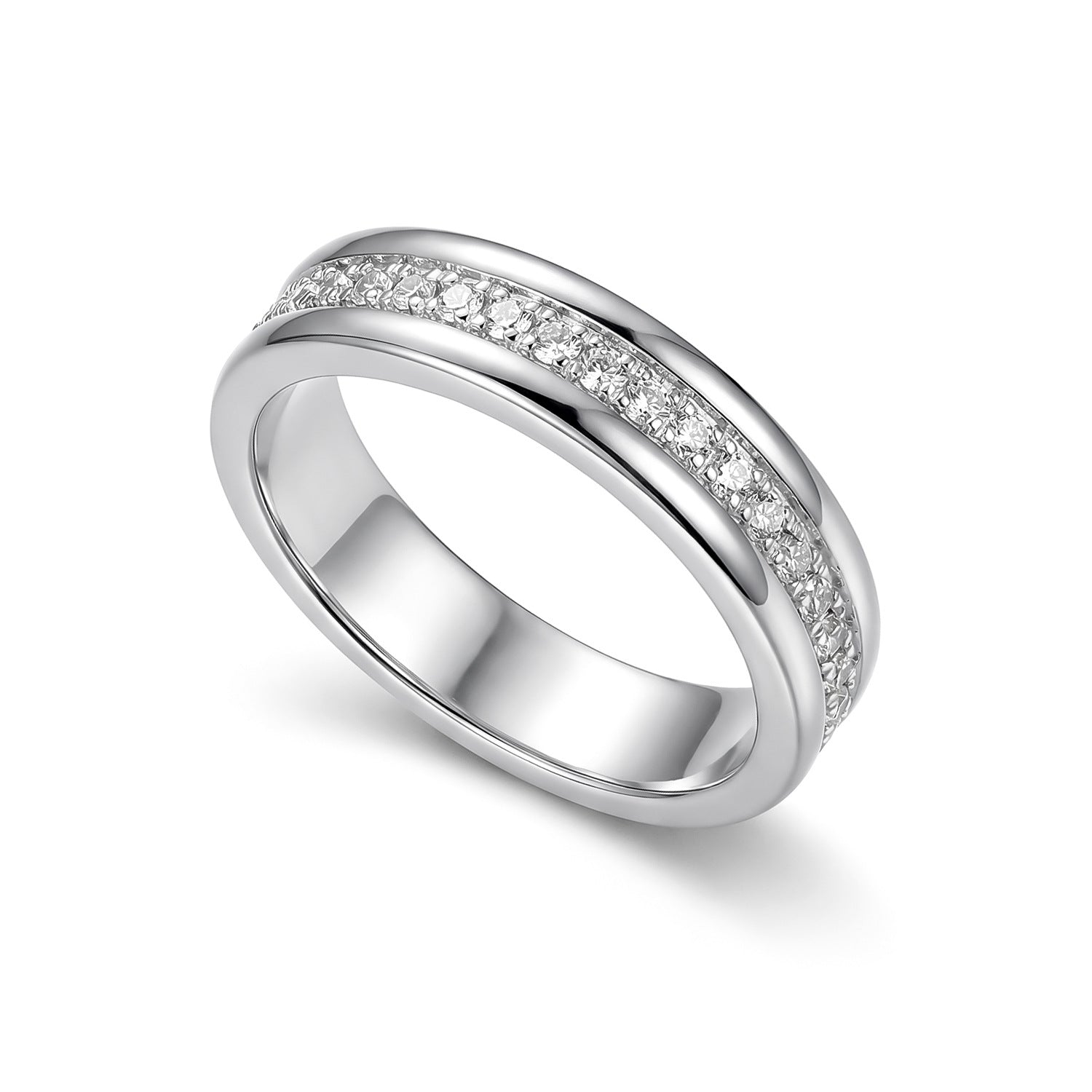 Wholesale Three In One Heart Shaped Copper Zircon Ring Trendy Everyday Jewelry Accessory