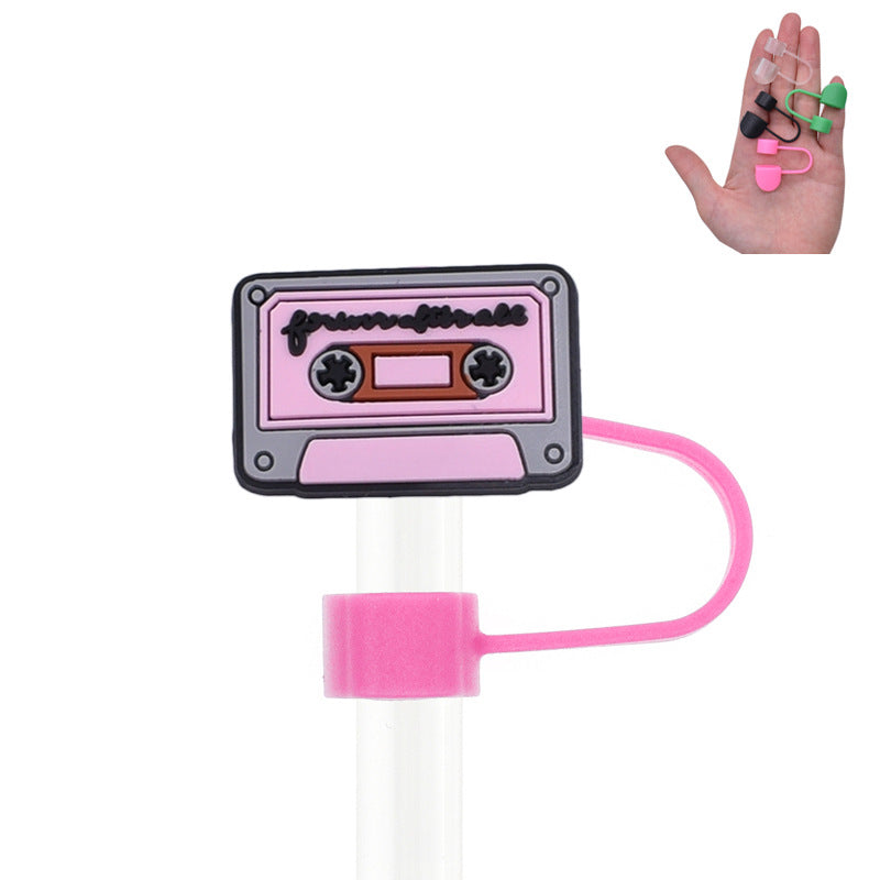 Wholesale Random 100pcs Cowgirl PVC Soft Straw Tube Cap