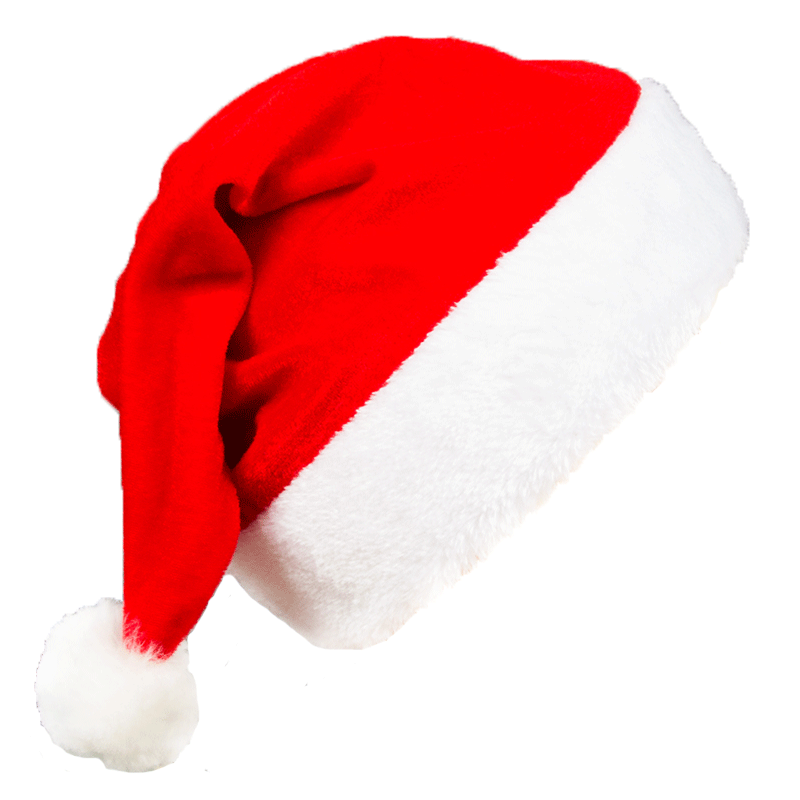 Wholesale Christmas Red Gold Velvet Short Plush Trim Santa Hat ACC-HT-Qimin002
