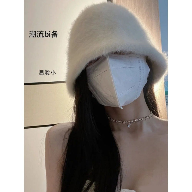 Wholesale Warm bucket hat autumn and winter furry plush Bucket Hat