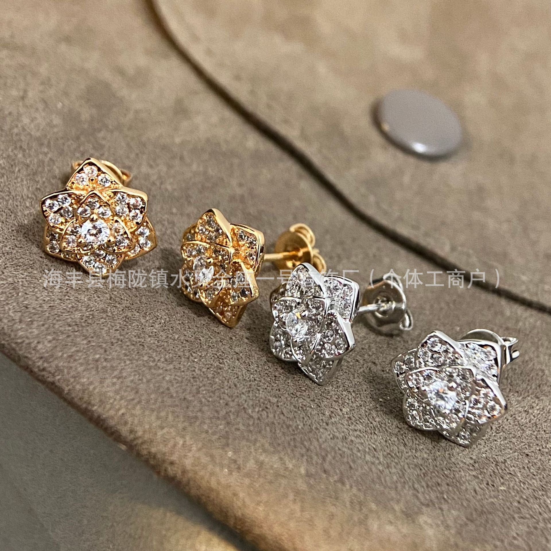 Wholesale  diamond rose gold earrings