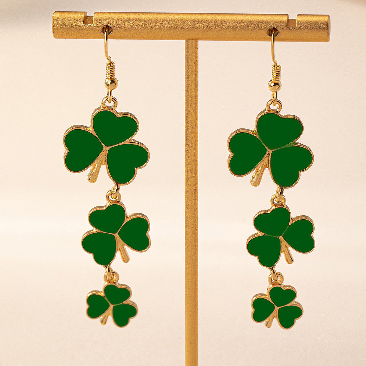 Wholesale St. Patrick's Day Shamrock Earrings