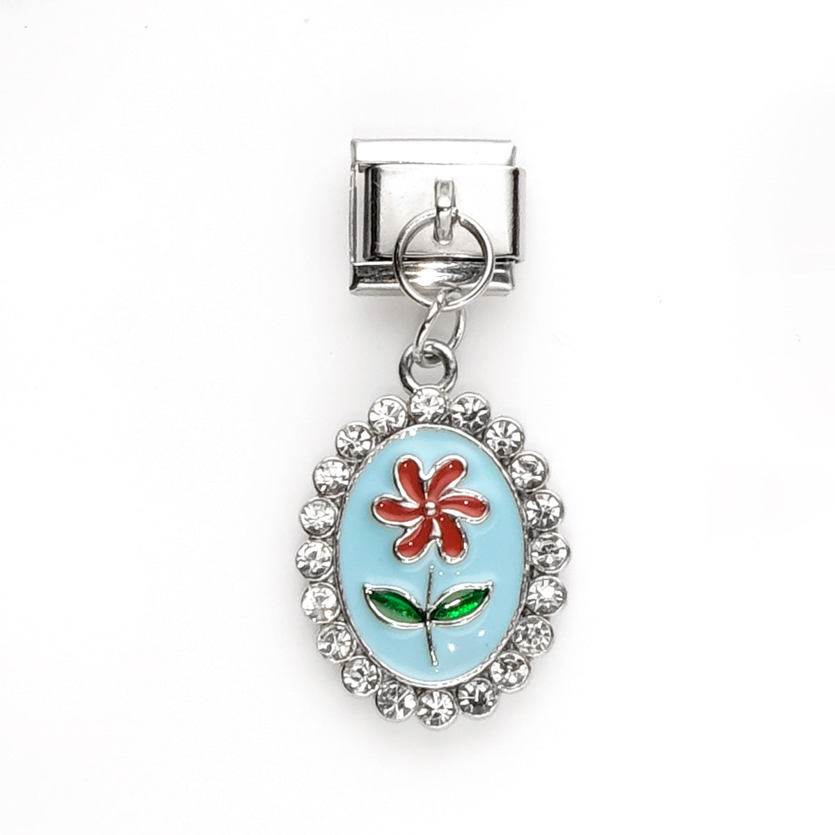 Wholesale 10pcs Italian Charm Bracelet 9mm DIY Splicing Heart Butterfly Pendant Stainless Steel Composable Bracelet