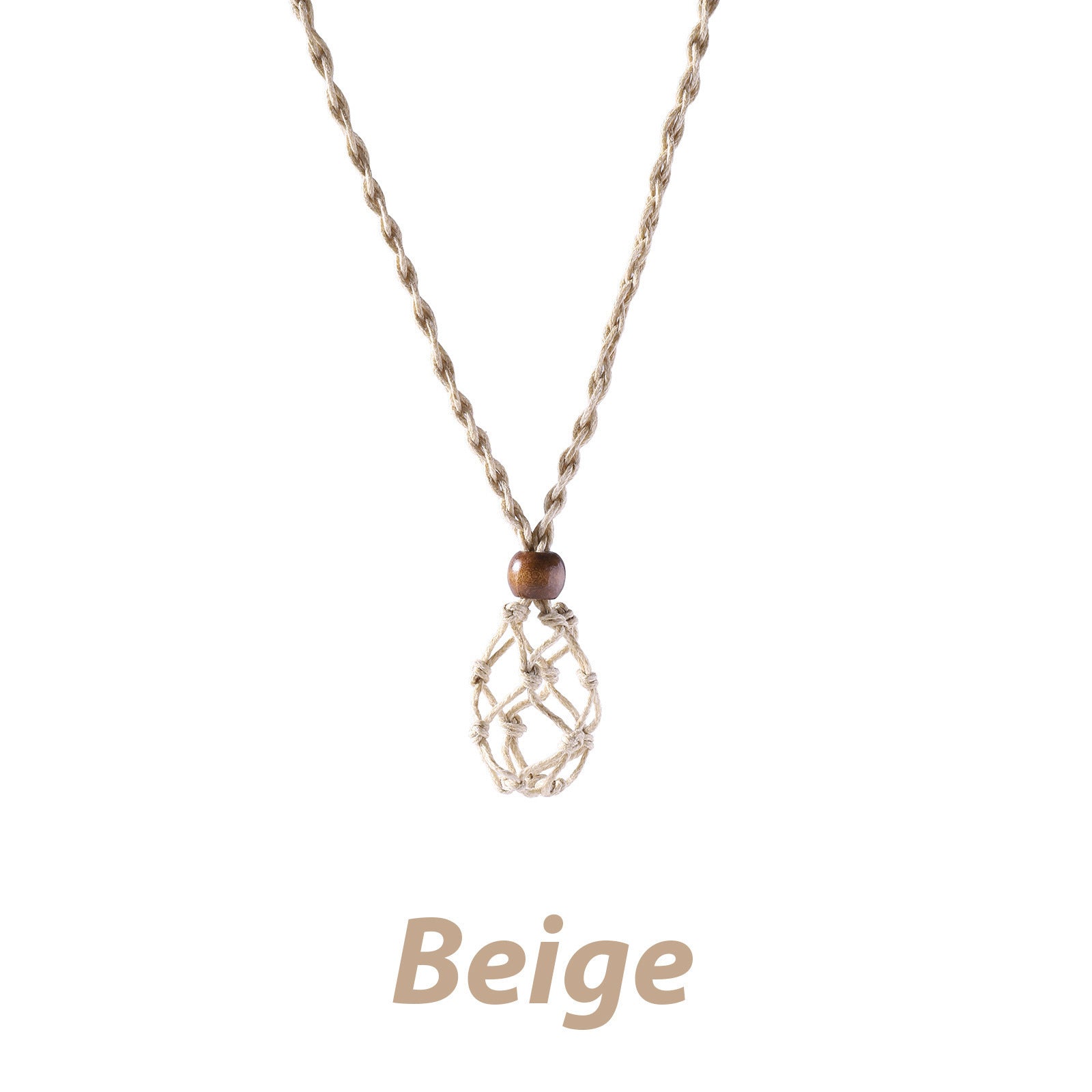 Wholesale Natural Stone Crystal Mesh Necklace Adjustable Braided Necklace ACC-NE-XingYue002