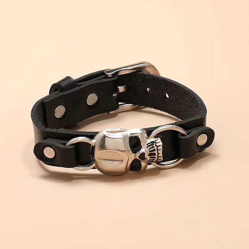 Wholesale  ghost PU leather hand rope leather bracelet
