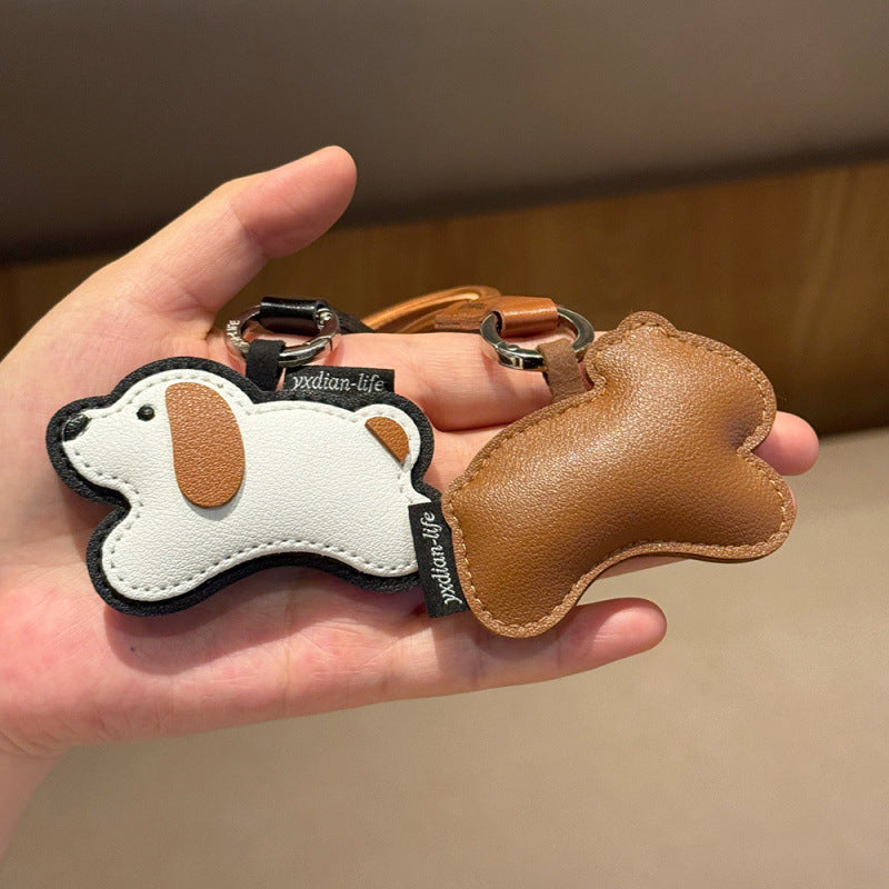 Wholesale Running Lion Leather Keychain Chic Bag Charm Car Key Accessory Boutique Resale Gift
