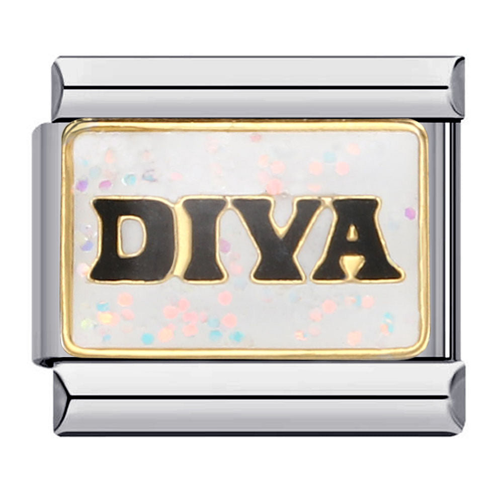 Bracciale italiano all'ingrosso Modular Glitter con giorni della settimana in acciaio al titanio